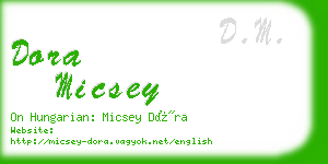 dora micsey business card